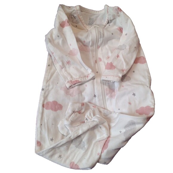 Just One You By Carter's 3 Months Girls Pajamas Footed - Picture 1 of 4